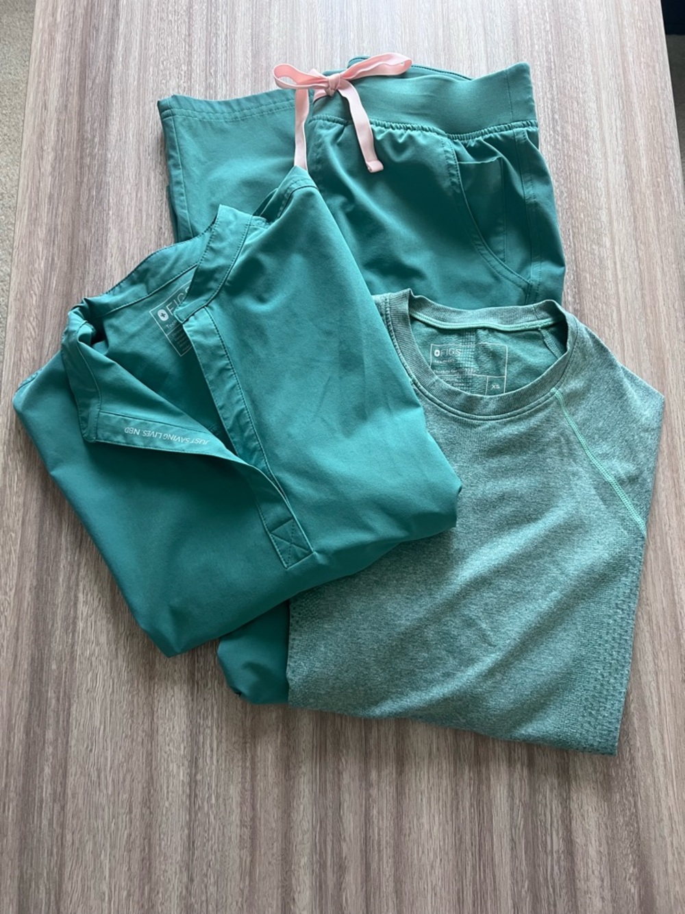 Figs Limited Edition Scrub Set in Eucalyptus.